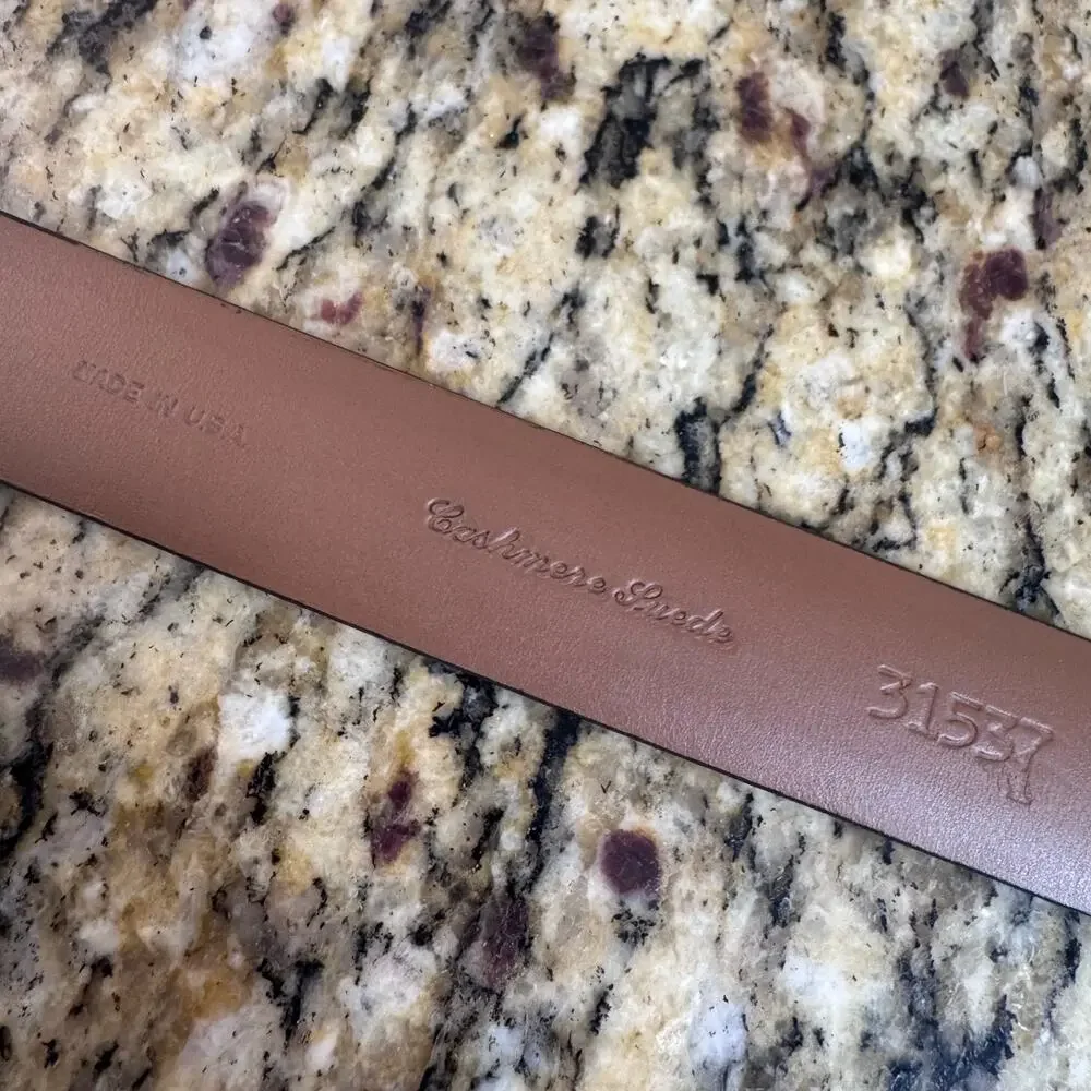 Allen Edmonds Made in USA Cashmere Suede Men’s Belt Brown Size 38 Minimalist